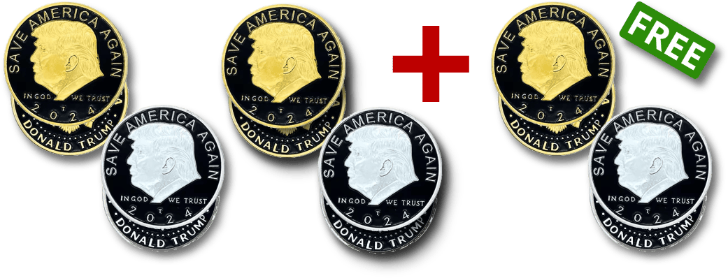 2 Trump Gold/Silver Sets + 1 FREE